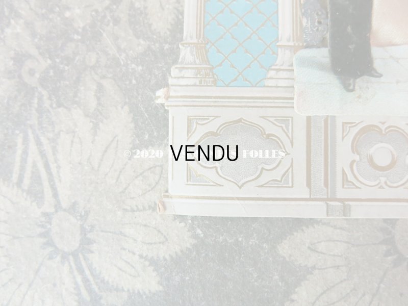 画像5: アンティーク  初聖体のカニヴェ 少年と天使 コミュニオン