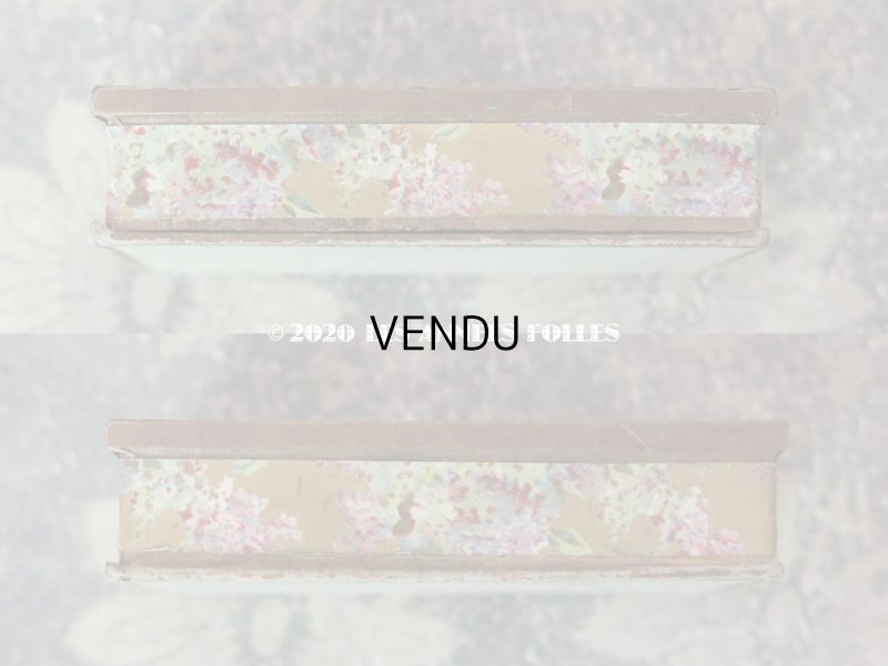 画像7: アンティーク ライラックの花模様 エパングルケース ガラスの蓋の紙箱 