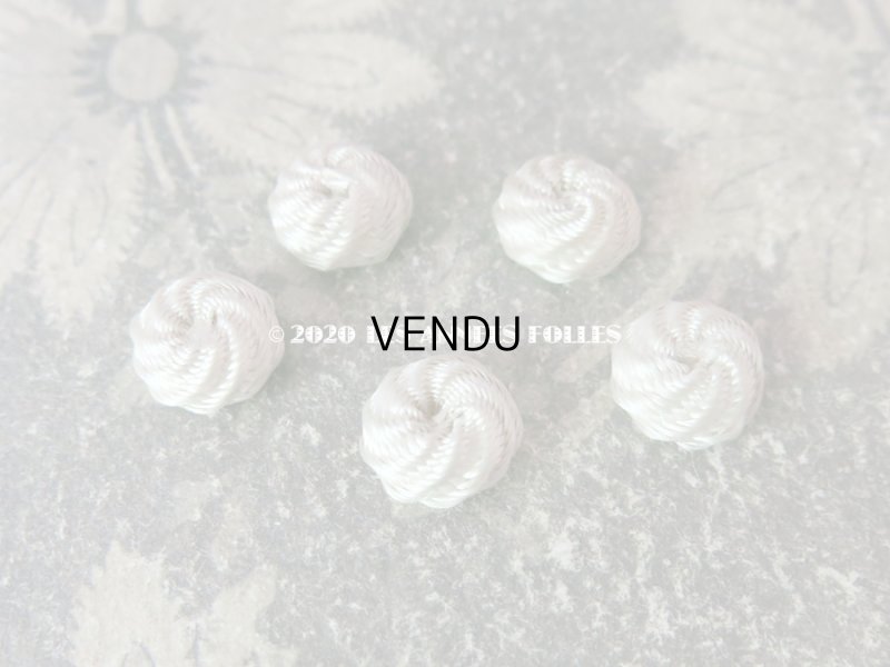 画像5: 19世紀 アンティーク ドール用 シルク製 くるみボタン スパイラル 9〜12mm