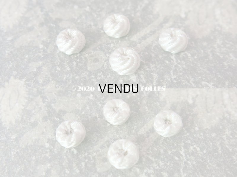 画像3: 19世紀 アンティーク ドール用 シルク製 くるみボタン スパイラル 9〜12mm