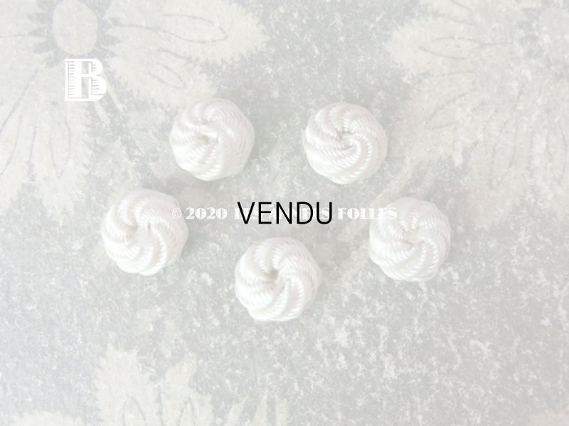 画像4: 19世紀 アンティーク ドール用 シルク製 くるみボタン スパイラル 9〜12mm