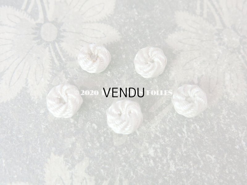 画像7: 19世紀 アンティーク ドール用 シルク製 くるみボタン スパイラル 9〜12mm