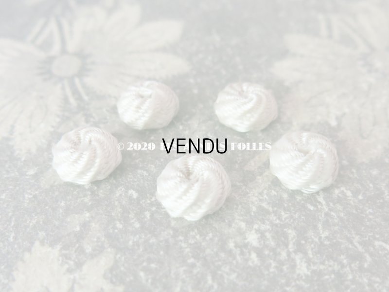 画像6: 19世紀 アンティーク ドール用 シルク製 くるみボタン スパイラル 9〜12mm