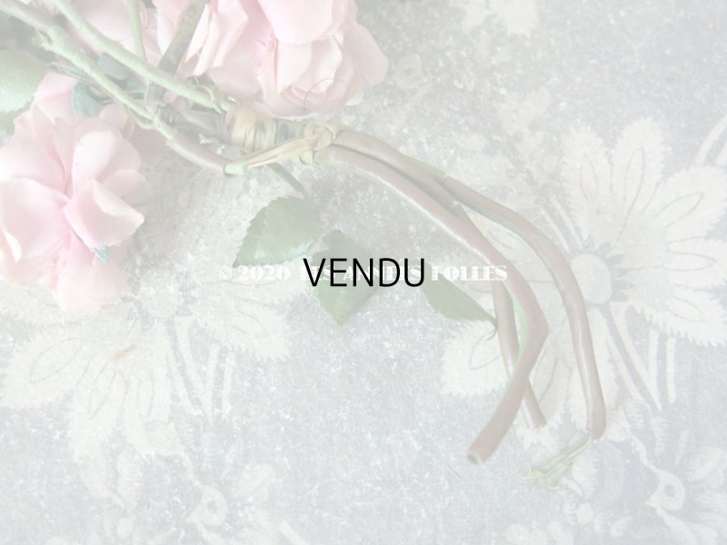 画像6: 19世紀末 アンティーク 薔薇の布花