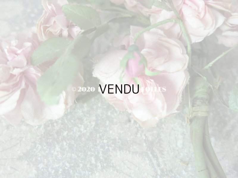 画像8: 19世紀末 アンティーク 薔薇の布花