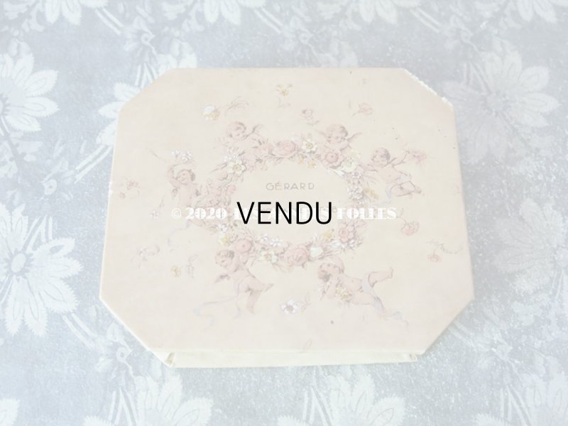画像9: 1938年 アンティーク 天使＆薔薇のリース バテムのお菓子箱
