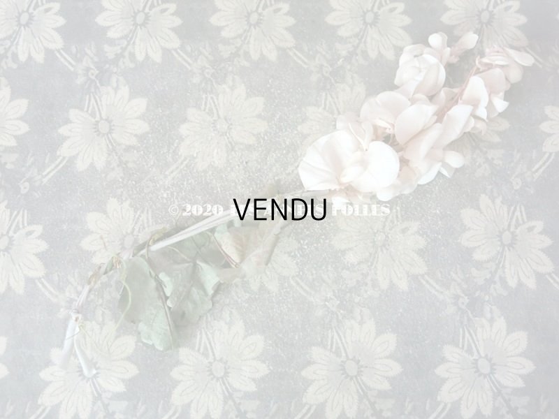 画像5: アンティーク 布花 淡いピンクの藤の花 ウィステリア コサージュ 