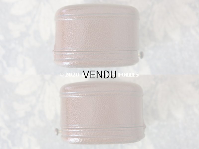 画像6: アンティーク 本革製 ジュエリーボックス ピアス用 ブラウン