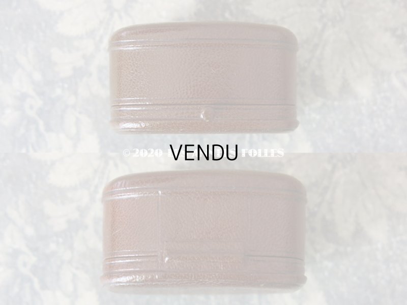 画像5: アンティーク 本革製 ジュエリーボックス ピアス用 ブラウン