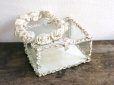 画像4: 【10周年セール対象外】 アンティーク リボンワークの大きなガラスケース シルク製 オフホワイト グローブ・ド・マリエ