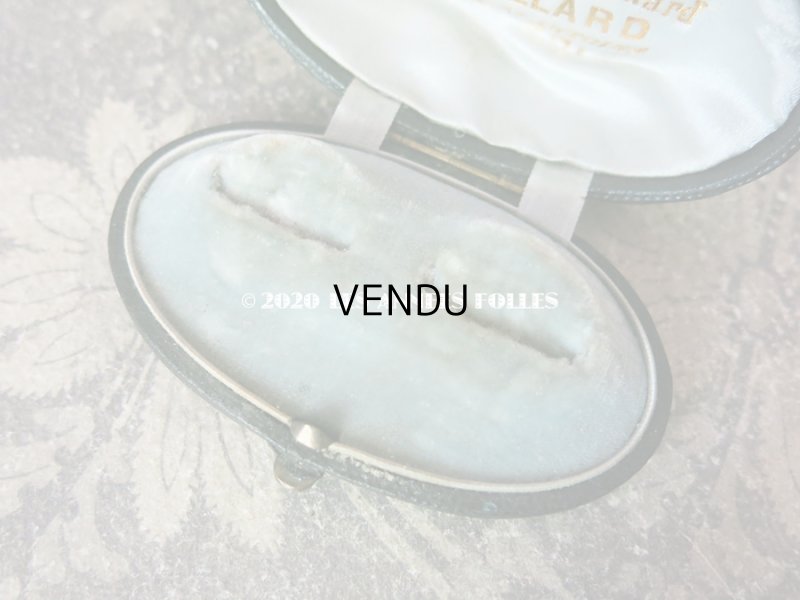 画像5: 【10周年セール対象外】 19世紀 アンティーク 本革製 ジュエリーボックス イヤリング用 黒