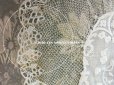 画像19: 【10周年セール対象外】 19世紀 アンティーク  結婚式のハンカチ イニシャル【MA】 ホワイトワーク & 手編みのレース