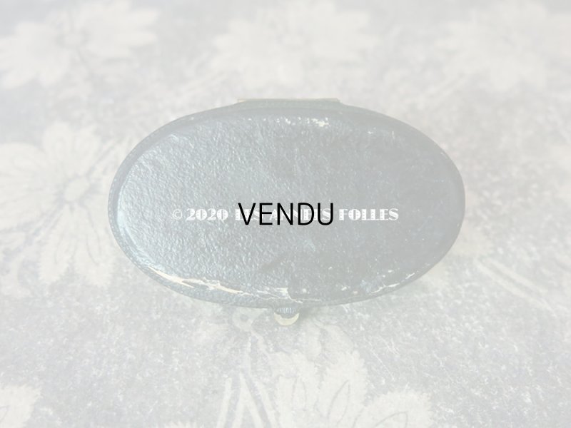 画像8: 【10周年セール対象外】 19世紀 アンティーク 本革製 ジュエリーボックス イヤリング用 黒