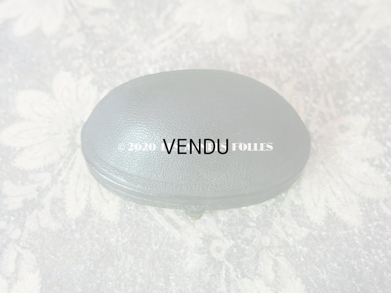 画像4: 【10周年セール対象外】 19世紀 アンティーク 本革製 ジュエリーボックス イヤリング用 黒