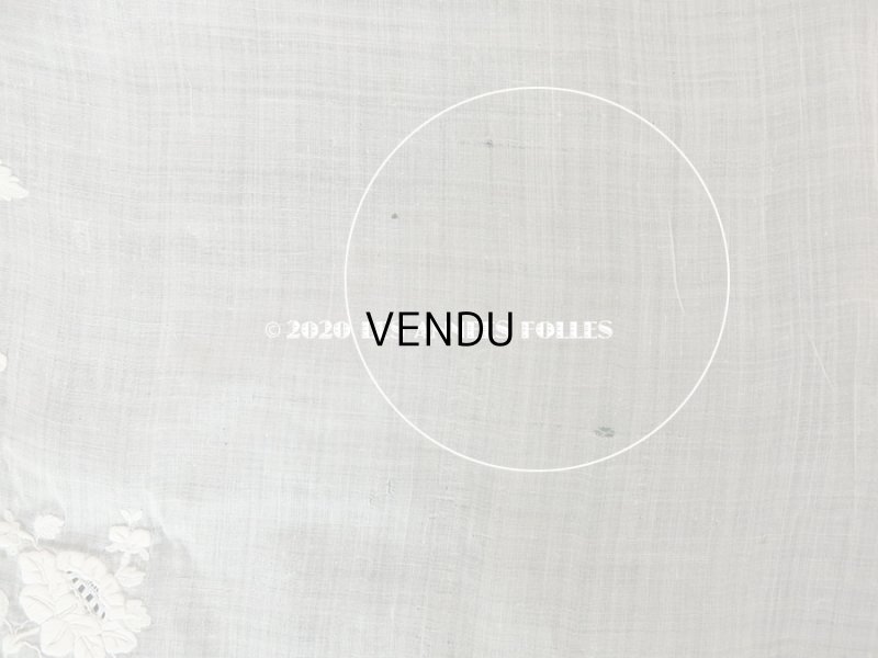 画像12: 【10周年セール対象外】 19世紀 アンティーク  結婚式のハンカチ イニシャル【MA】 ホワイトワーク & 手編みのレース