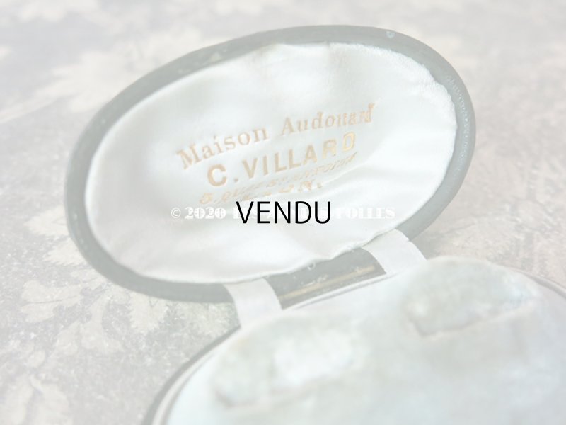 画像6: 【10周年セール対象外】 19世紀 アンティーク 本革製 ジュエリーボックス イヤリング用 黒