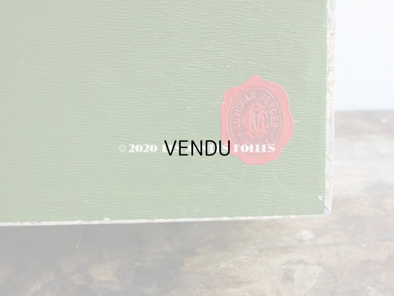 画像5: 【10周年セール対象外】 1910年代 アンティーク 薔薇の花かご　大きなカルトナージュボックス ローズパニエ柄 ブルー