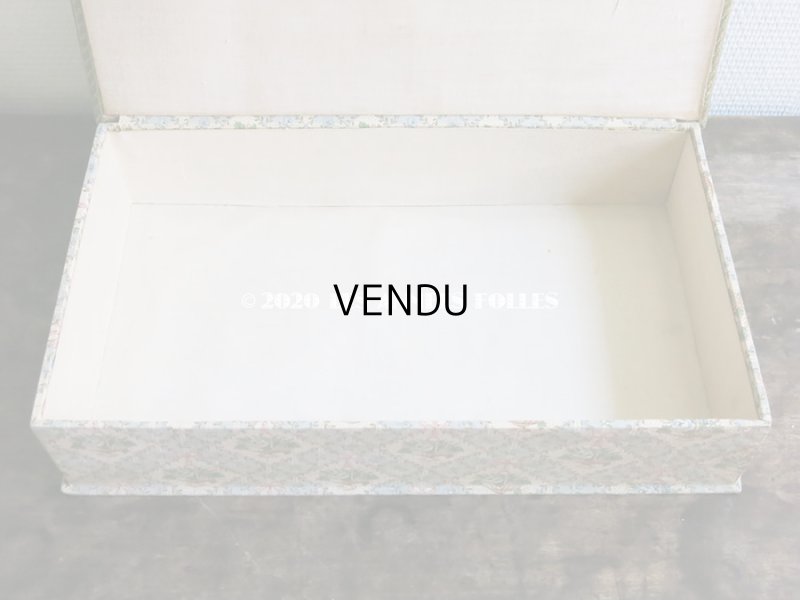 画像10: 【10周年セール対象外】 1910年代 アンティーク 薔薇の花かご　大きなカルトナージュボックス ローズパニエ柄 ブルー