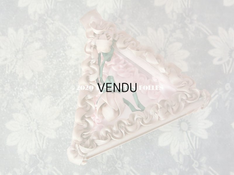 画像5: 【10周年セール対象外】 アンティーク ロココモチーフ付き リボンワークのジュエリーボックス ピンク ガラスケース