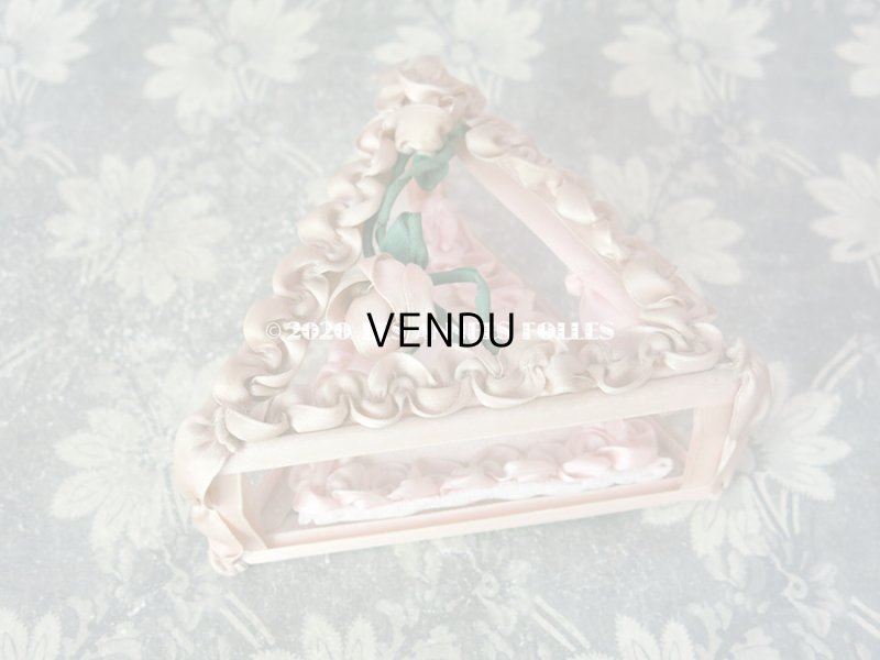 画像4: 【10周年セール対象外】 アンティーク ロココモチーフ付き リボンワークのジュエリーボックス ピンク ガラスケース