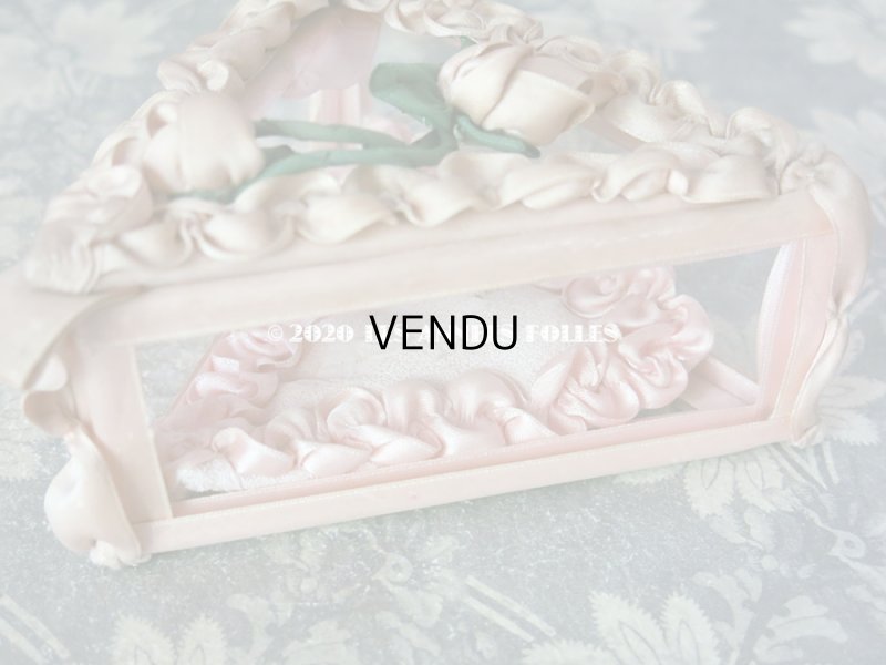 画像18: 【10周年セール対象外】 アンティーク ロココモチーフ付き リボンワークのジュエリーボックス ピンク ガラスケース