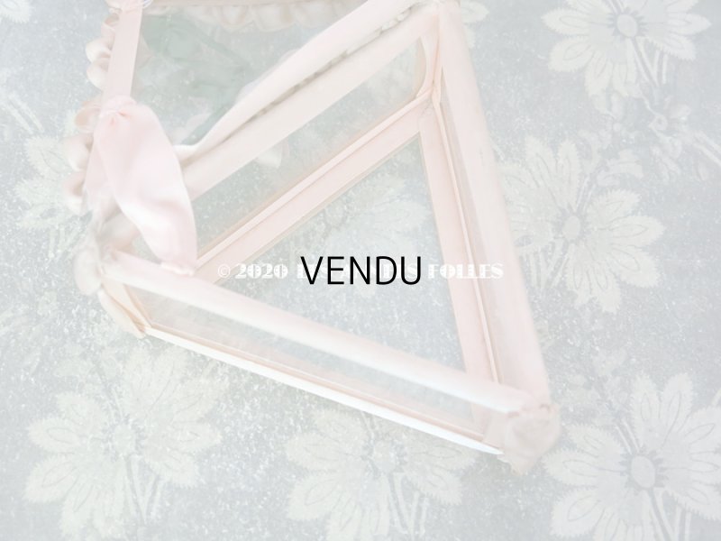 画像13: 【10周年セール対象外】 アンティーク ロココモチーフ付き リボンワークのジュエリーボックス ピンク ガラスケース