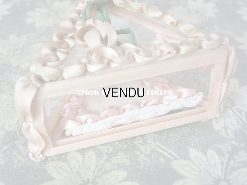 画像16: 【10周年セール対象外】 アンティーク ロココモチーフ付き リボンワークのジュエリーボックス ピンク ガラスケース