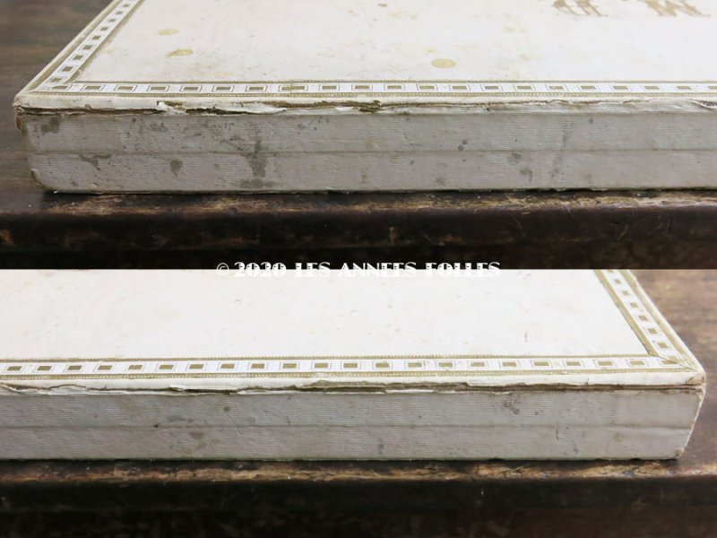 画像7: ＊蚤の市＊ 19世紀末 アンティーク モノグラム入り シルクショールの大きな紙箱 