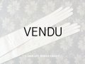 【10周年セール対象外】 未使用 1900年代 アンティーク  本革製 結婚式のロンググローブ  オフホワイト レザー 手袋 