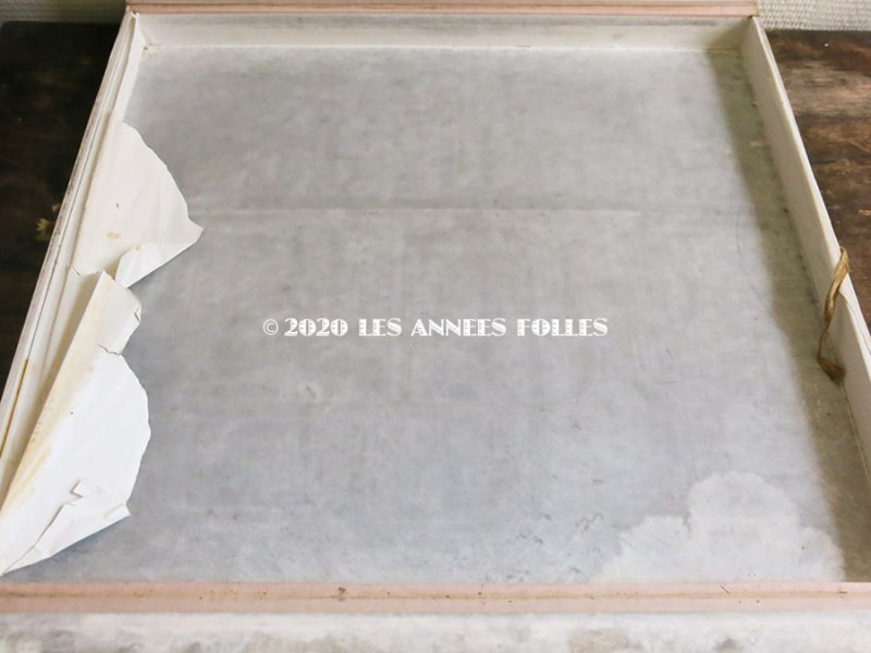 画像4: ＊蚤の市＊ 19世紀末 アンティーク モノグラム入り シルクショールの大きな紙箱 