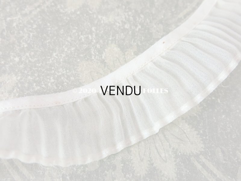 画像5: 【10周年セール対象外】 アンティーク プリーツ リボン オーガンジー オフホワイト 3.5cm幅