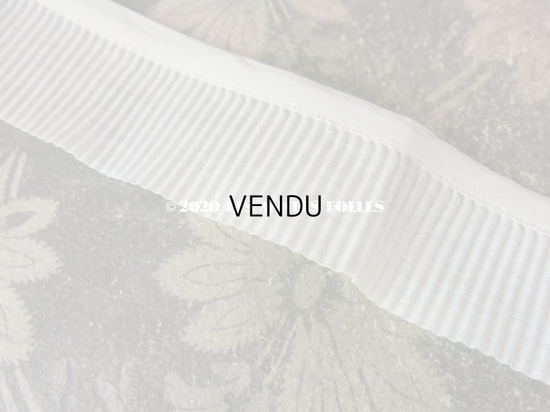 画像4:  アンティーク プリーツ リボン 1m コットンオーガンジー ホワイト 3.9cm幅 