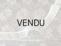 【10周年セール対象外】 アンティーク プリーツ リボン オーガンジー オフホワイト 3.5cm幅 
