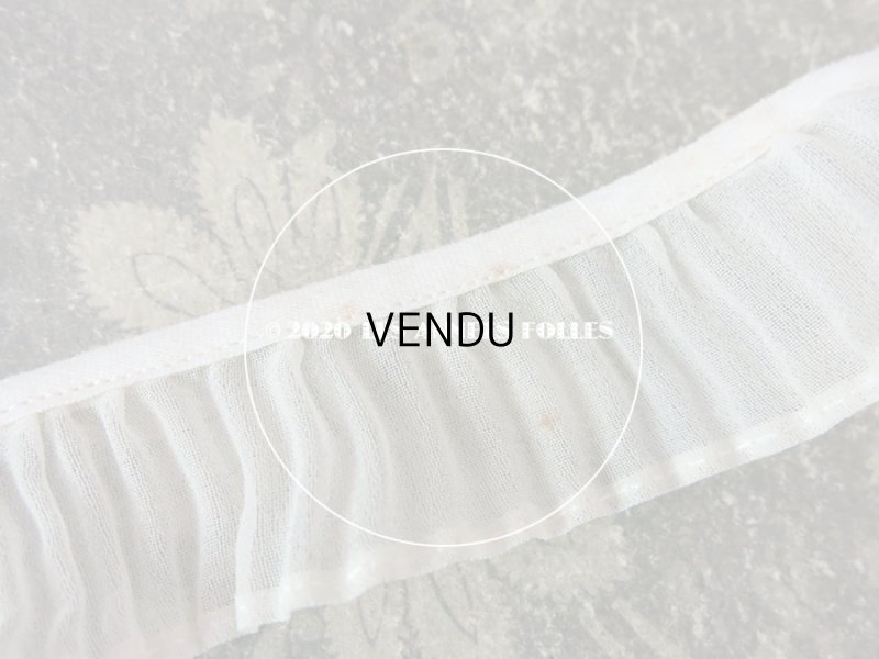 画像8: 【10周年セール対象外】 アンティーク プリーツ リボン オーガンジー オフホワイト 3.5cm幅