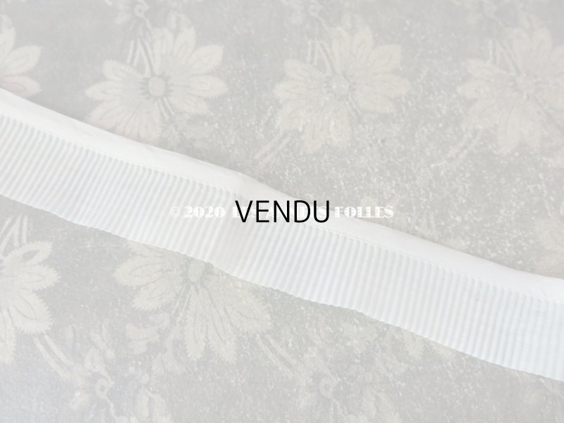 画像5:  アンティーク プリーツ リボン 1m コットンオーガンジー ホワイト 3.9cm幅 