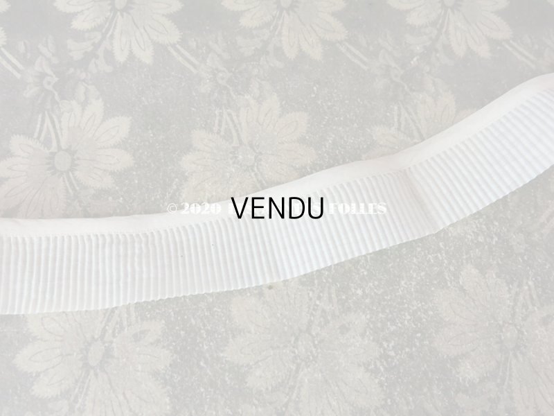 画像6:  アンティーク プリーツ リボン 1m コットンオーガンジー ホワイト 3.9cm幅 