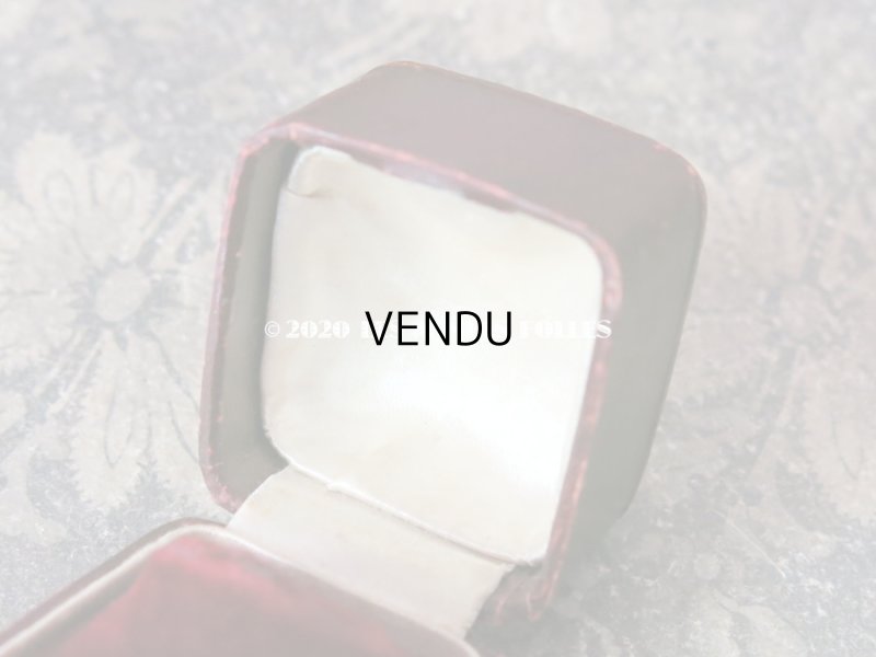 画像7: 【10周年セール対象外】　アンティーク 本革製 ジュエリーボックス 金彩入り リングボックス ボルドー