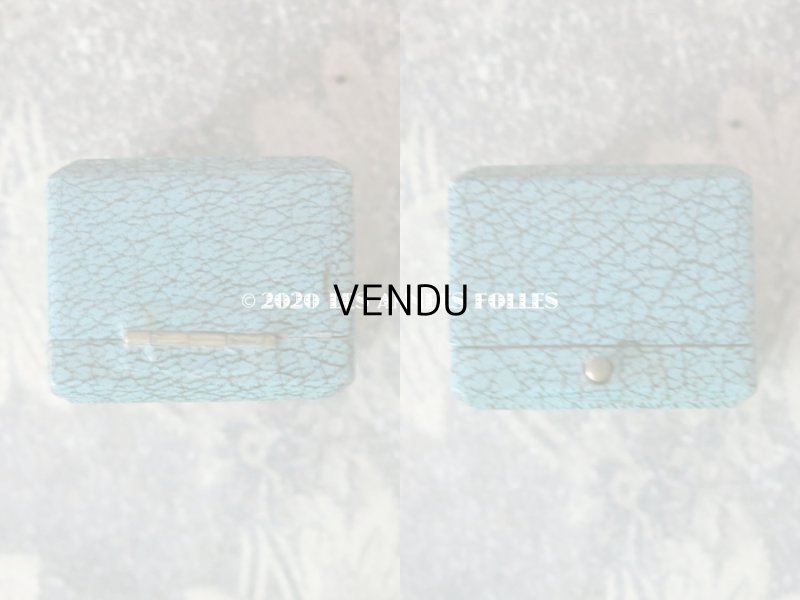 画像8: 【10周年セール対象外】 アンティーク ジュエリーボックス 金彩入り リングボックス ブルー