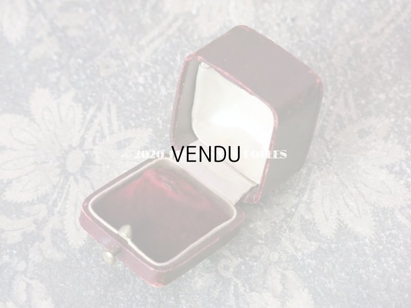 画像5: 【10周年セール対象外】　アンティーク 本革製 ジュエリーボックス 金彩入り リングボックス ボルドー