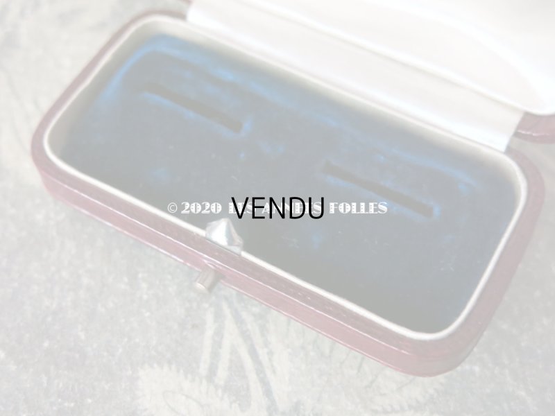 画像8: 【10周年セール対象外】 アンティーク 本革製 ウェディングリング用 ジュエリーボックス  ボルドー