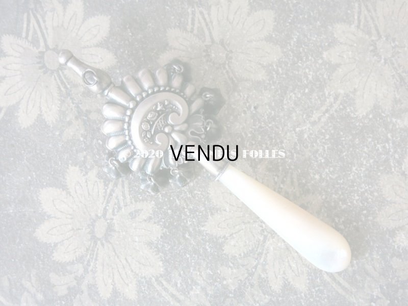 画像3: 【10周年セール対象外】 19世紀 ナポレオン3世時代 アンティーク ラトル シルバー製 花かご＆6つの鈴