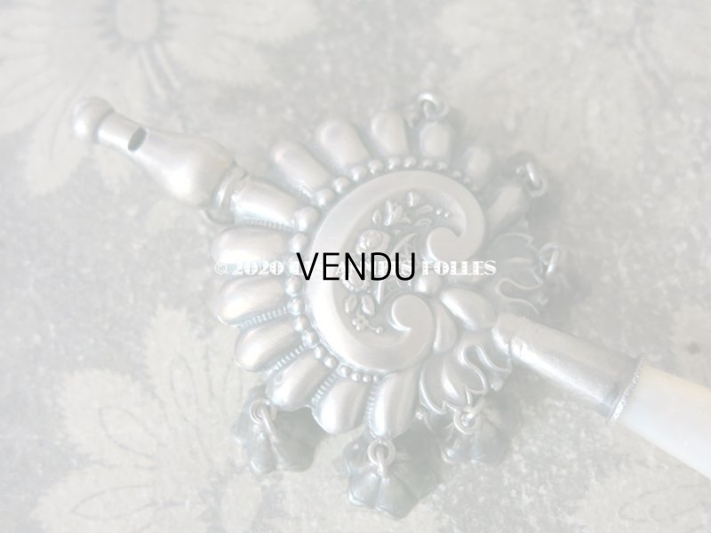 画像6: 【10周年セール対象外】 19世紀 ナポレオン3世時代 アンティーク ラトル シルバー製 花かご＆6つの鈴