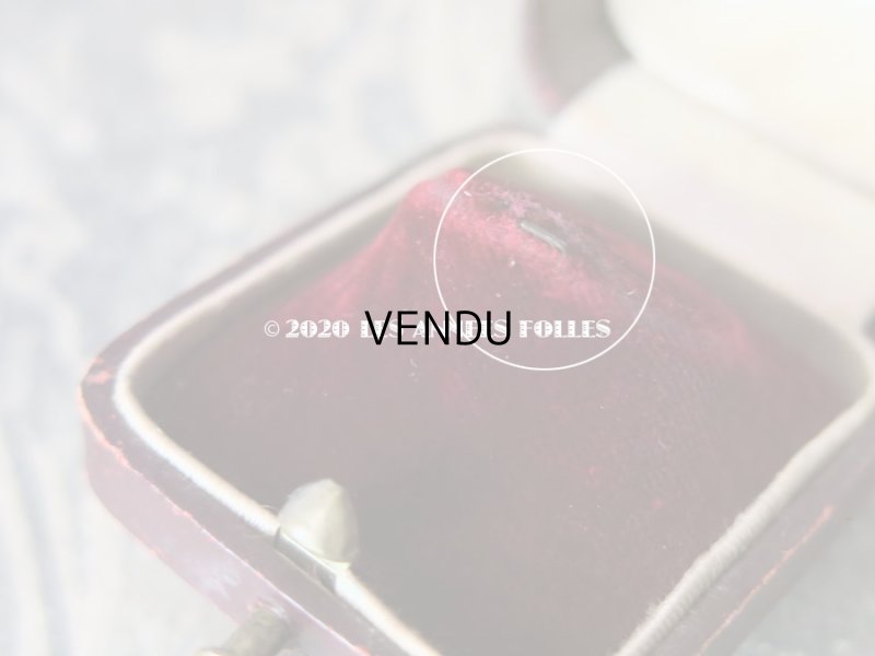 画像8: 【10周年セール対象外】　アンティーク 本革製 ジュエリーボックス 金彩入り リングボックス ボルドー