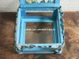 画像10: アンティーク ロココモチーフ付き リボンワークのジュエリーボックス スモーキーブルー ガラスケース