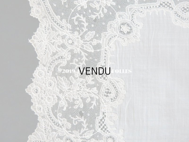 画像6: アンティーク ポワンドガーズ 結婚式のハンカチ 『ポワン・ド・ガーズ』