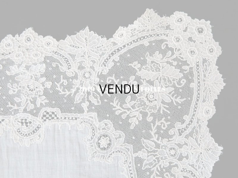 画像13: アンティーク ポワンドガーズ 結婚式のハンカチ 『ポワン・ド・ガーズ』