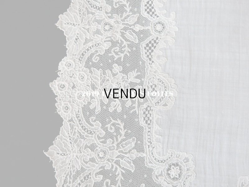 画像9: アンティーク ポワンドガーズ 結婚式のハンカチ 『ポワン・ド・ガーズ』