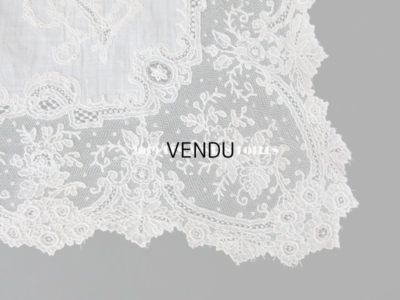 画像15: アンティーク ポワンドガーズ 結婚式のハンカチ 『ポワン・ド・ガーズ』