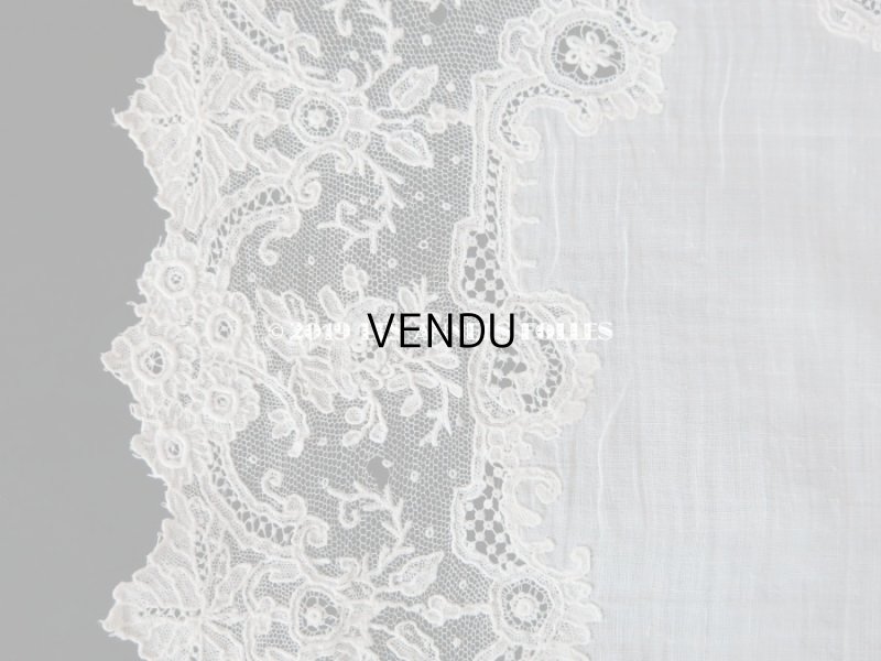 画像8: アンティーク ポワンドガーズ 結婚式のハンカチ 『ポワン・ド・ガーズ』