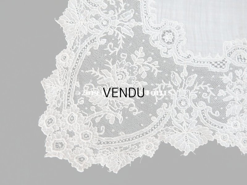 画像10: アンティーク ポワンドガーズ 結婚式のハンカチ 『ポワン・ド・ガーズ』